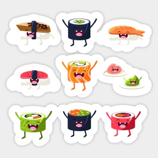 Scary Sushi Sticker